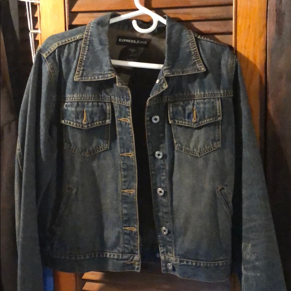 Vintage dark wash jean jacket